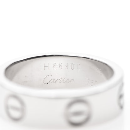 Cartier 18K White Gold 5.5mm LOVE Ring 48 4.5 4 of 5