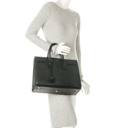 Saint Laurent Grained Calfskin Large Sac De Jour Carryall Black 2 of 7