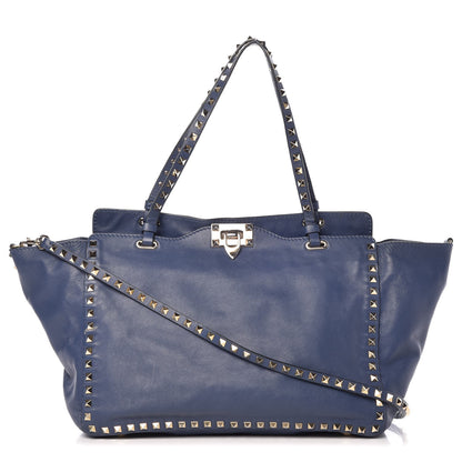 Valentino Garavani Vitello Medium Rockstud Tote Indigo 1 of 21