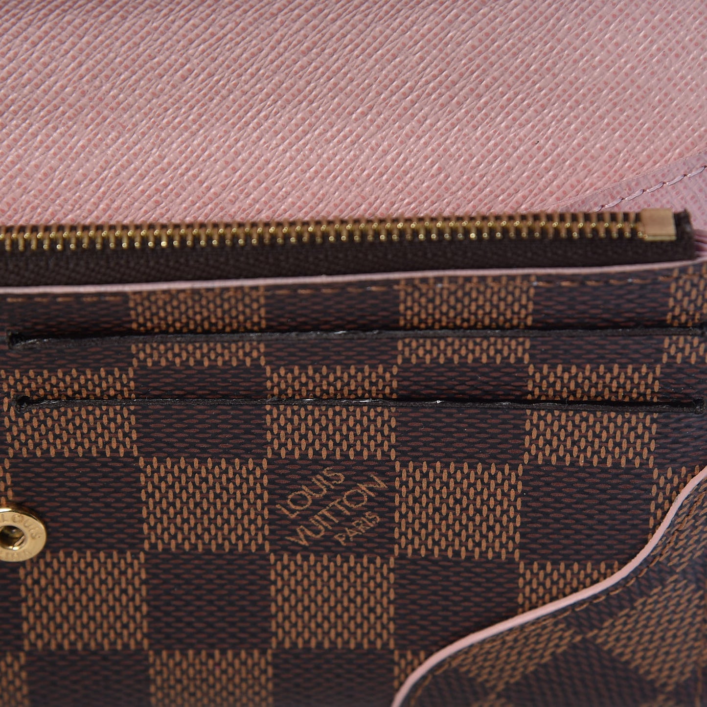 Damier Ebene Caissa Wallet Rose Ballerine