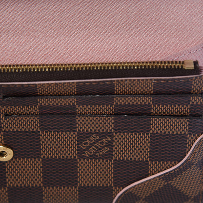 Louis Vuitton Damier Ebene Caissa Wallet Rose Ballerine 9 of 16