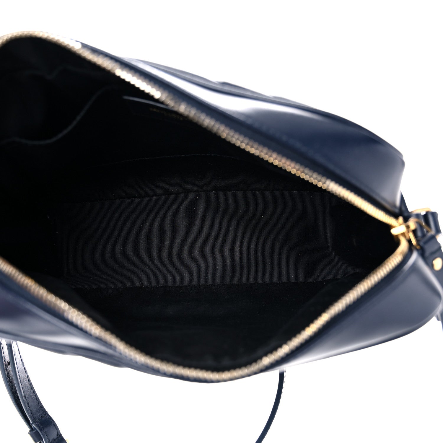 Saint Laurent Calfskin Matelasse Monogram Lou Camera Bag Deep Marine 5 of 12