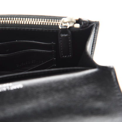 Saint Laurent Calfskin Monogram Sunset Chain Wallet Black 8 of 13