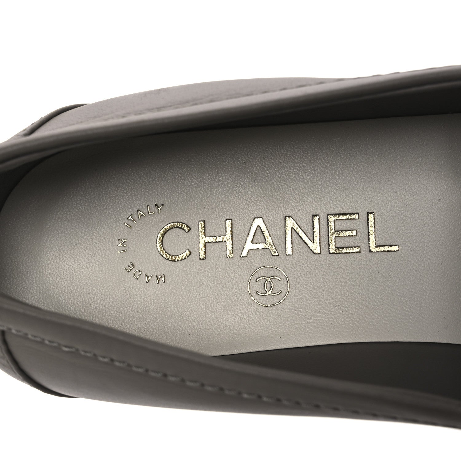 Chanel Lambskin Quilted CC Turnlock Loafers 39 Grey 9 of 11
