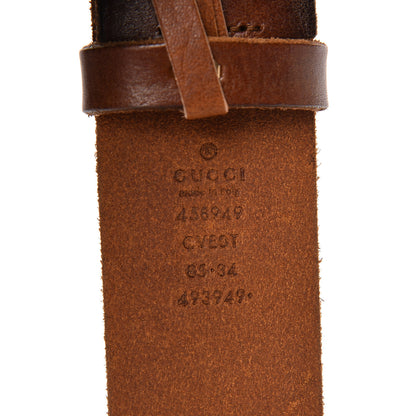 Gucci Faded Calfskin Snake Double G 40mm Belt 85 34 Cuir 4 of 9