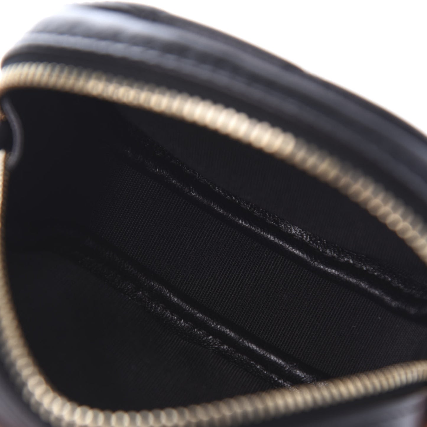 Lambskin Quilted Zip Around Classic Coin Purse Black