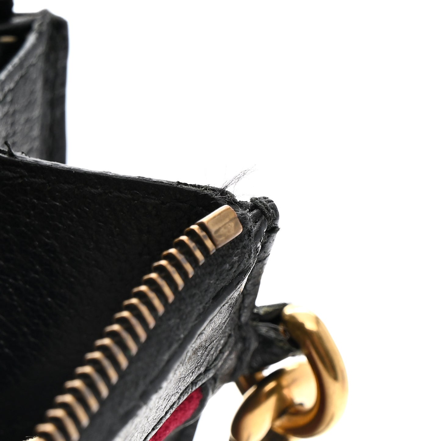 Velvet GG Monogram Textured Calfskin Web Ophidia Wristlet Red Cipria Black