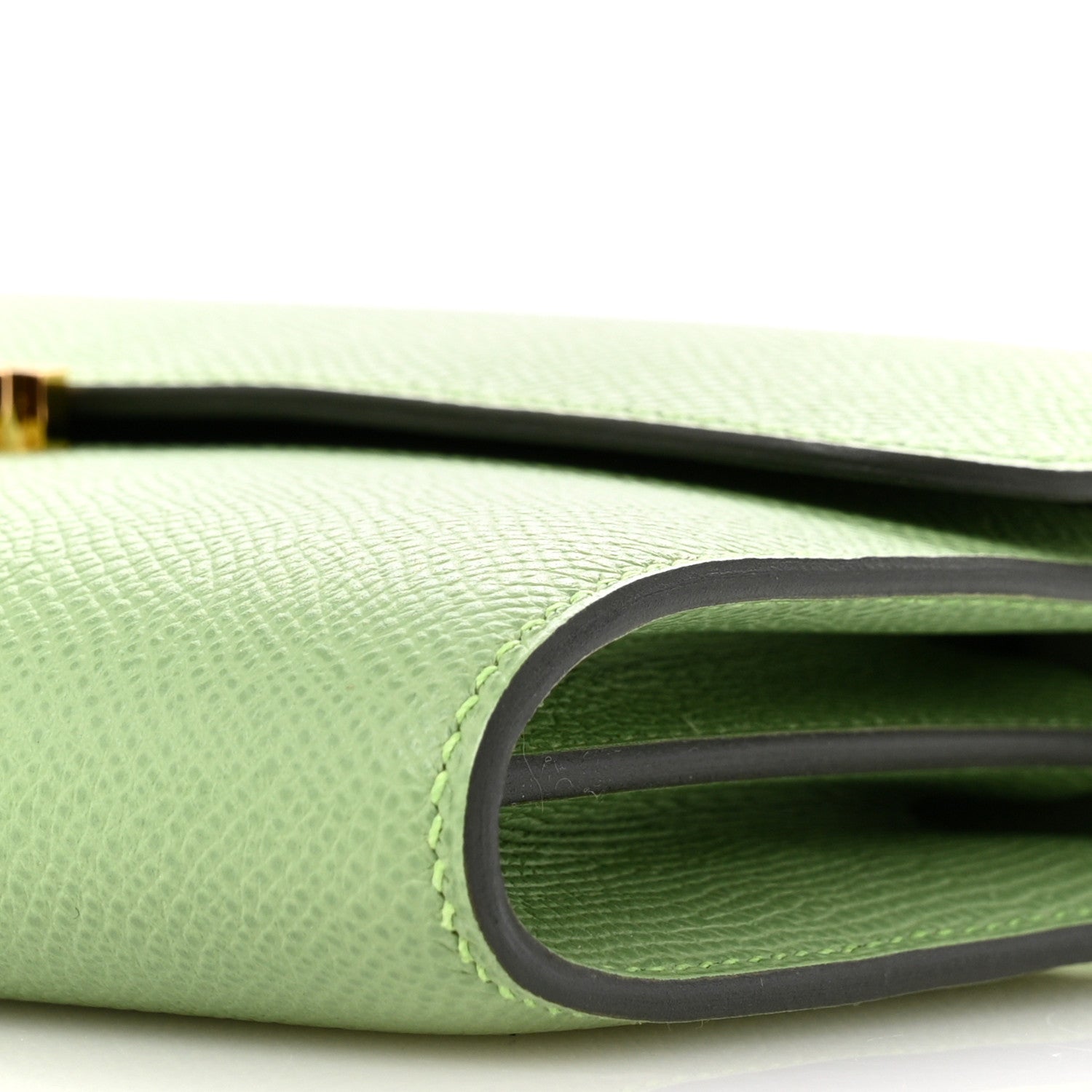 Hermes Epsom Alligator Lizard Constance Wallet To Go Vert Criquet Cactus Beige Sable Ombre 9 of 10