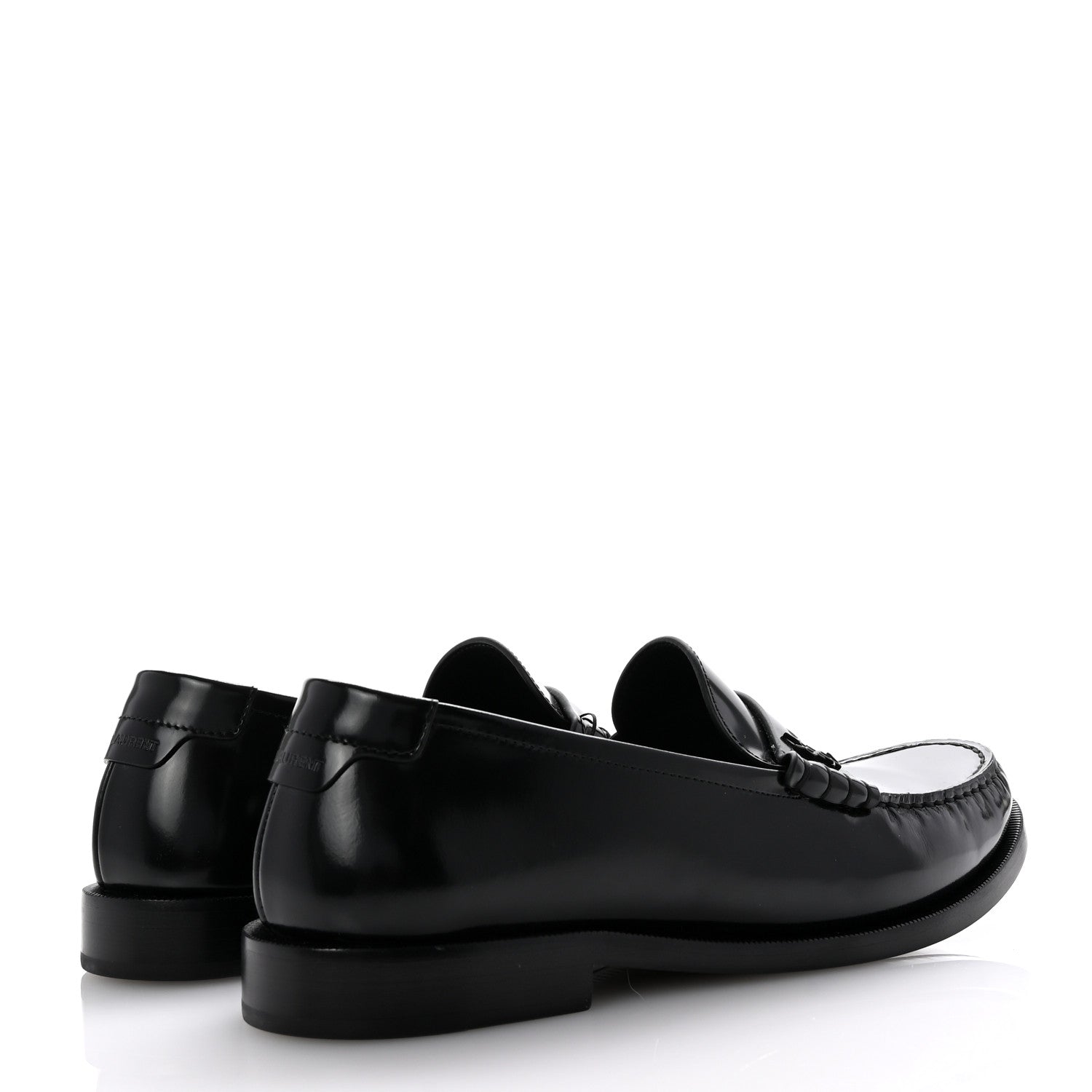Saint Laurent Calfskin Penny Loafers 40 Black 5 of 11