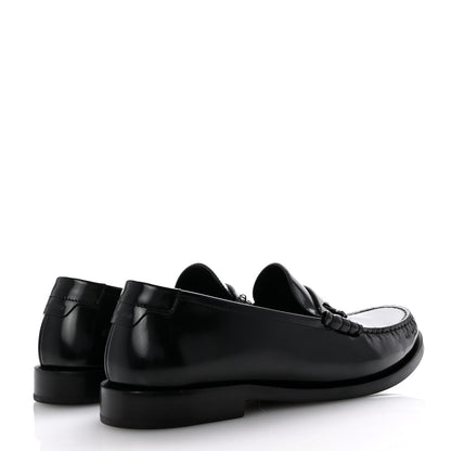 Saint Laurent Calfskin Penny Loafers 40 Black 5 of 11