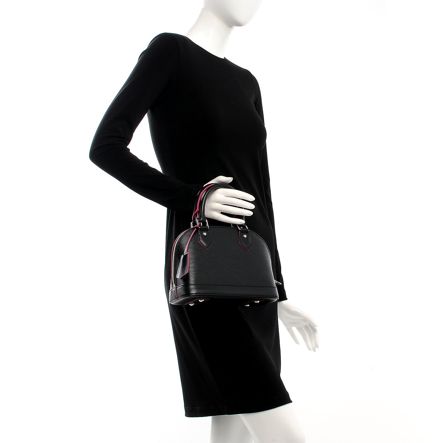 Louis Vuitton Epi Alma BB Black Hot Pink 3 of 7