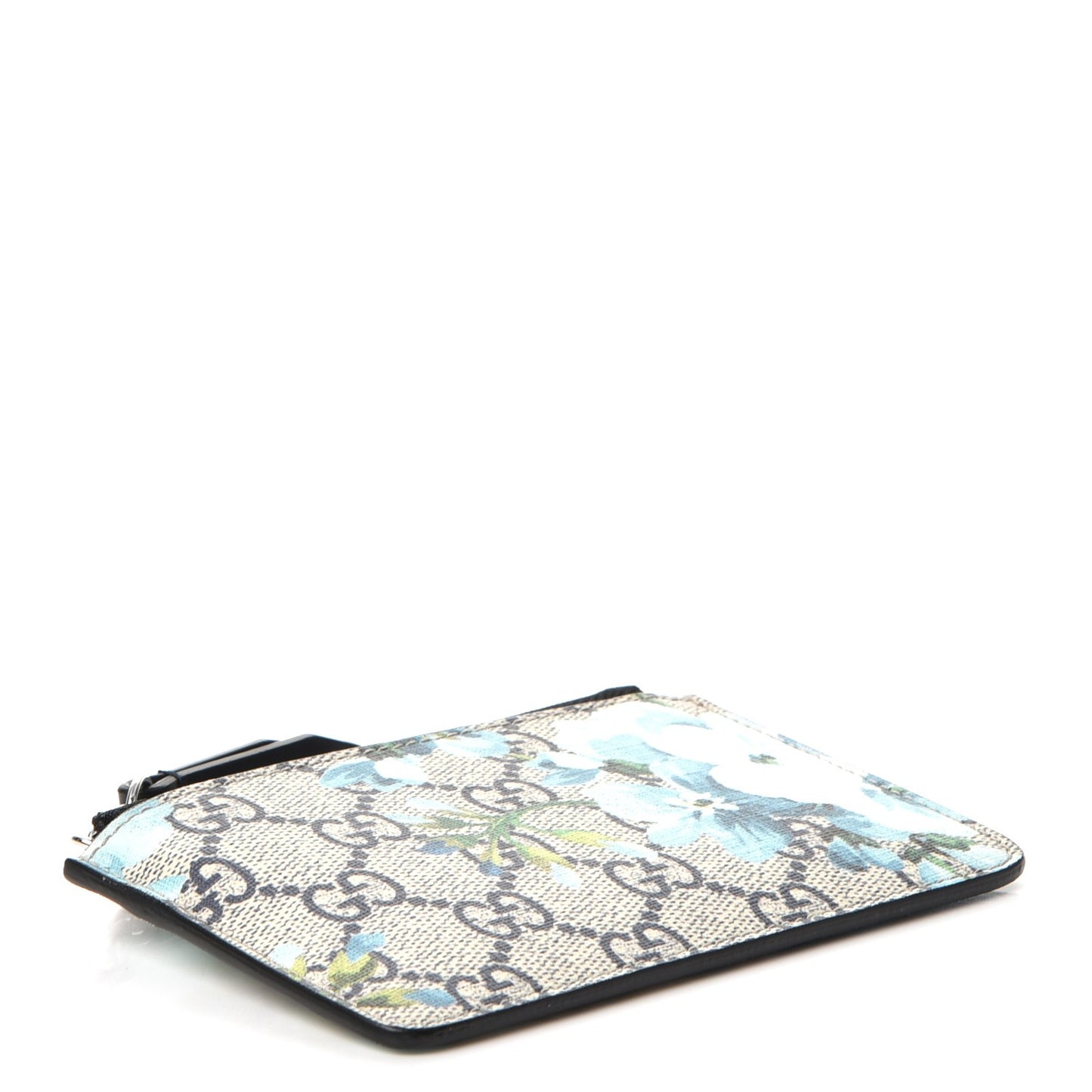 GG Supreme Monogram Blooms Key Case Beige Blue Navy