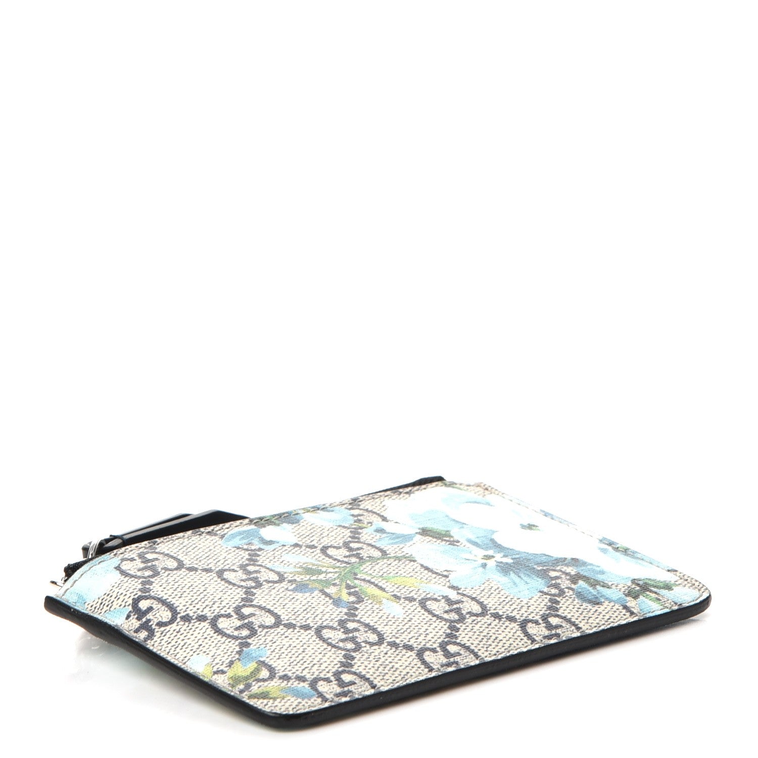 Gucci GG Supreme Monogram Blooms Key Case Beige Blue Navy 4 of 7