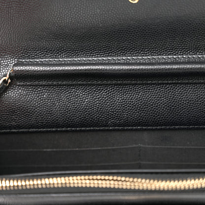 Chanel Caviar Quilted Golden Class Wallet On Chain WOC Black 13 of 13