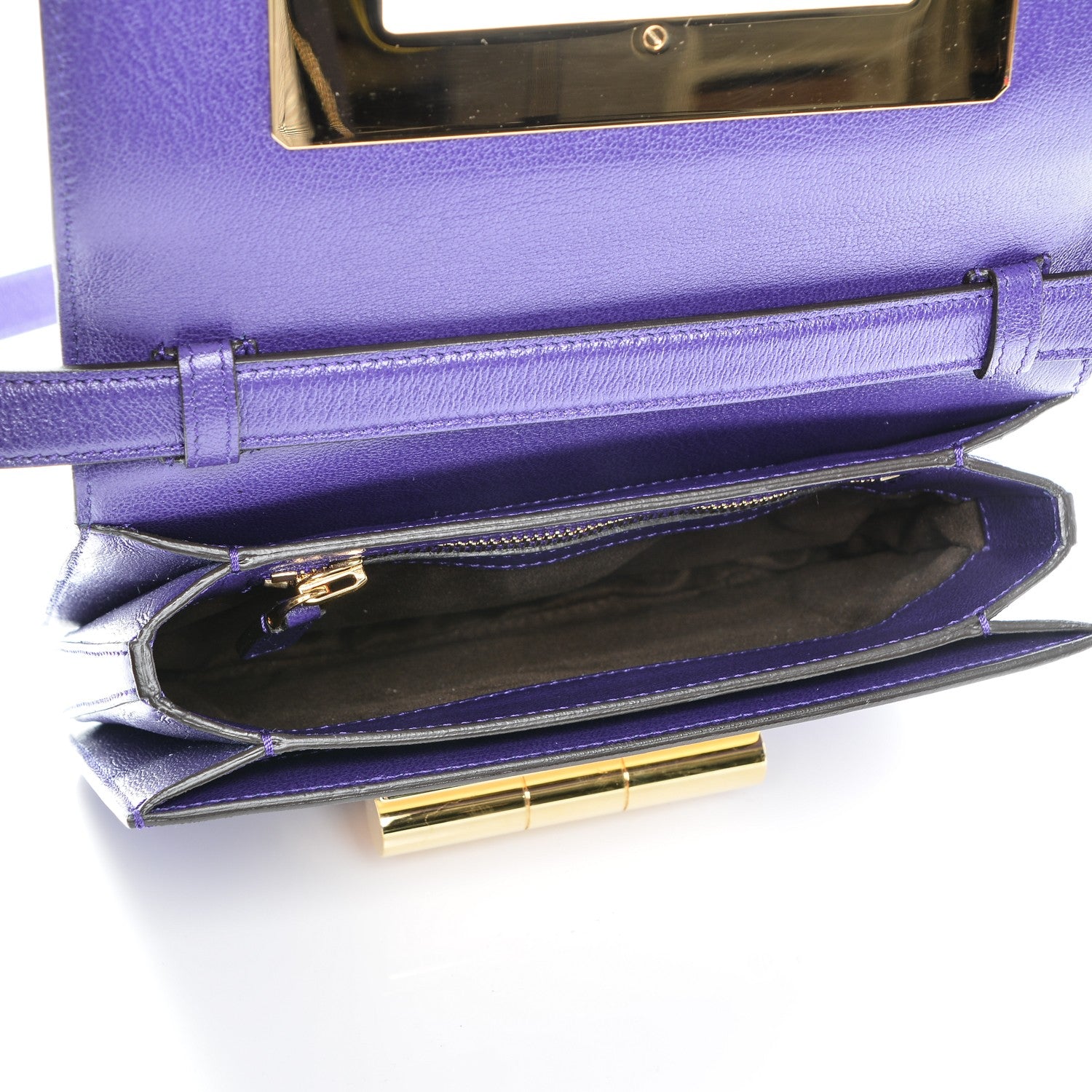 Tom Ford Calfskin Natalia Medium Bag Purple 6 of 8