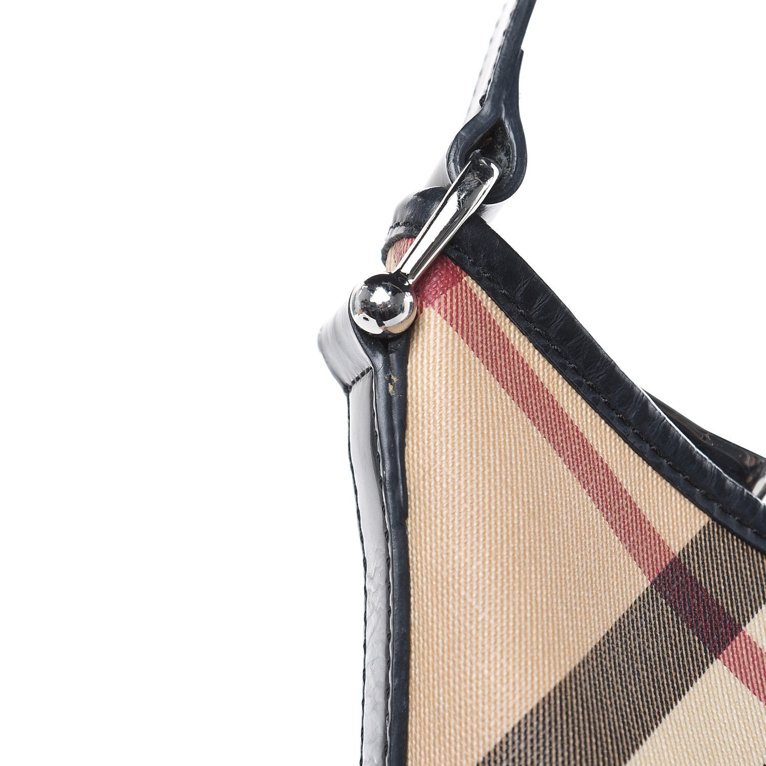Burberry Supernova Check Buckle Hobo Black 16 of 19