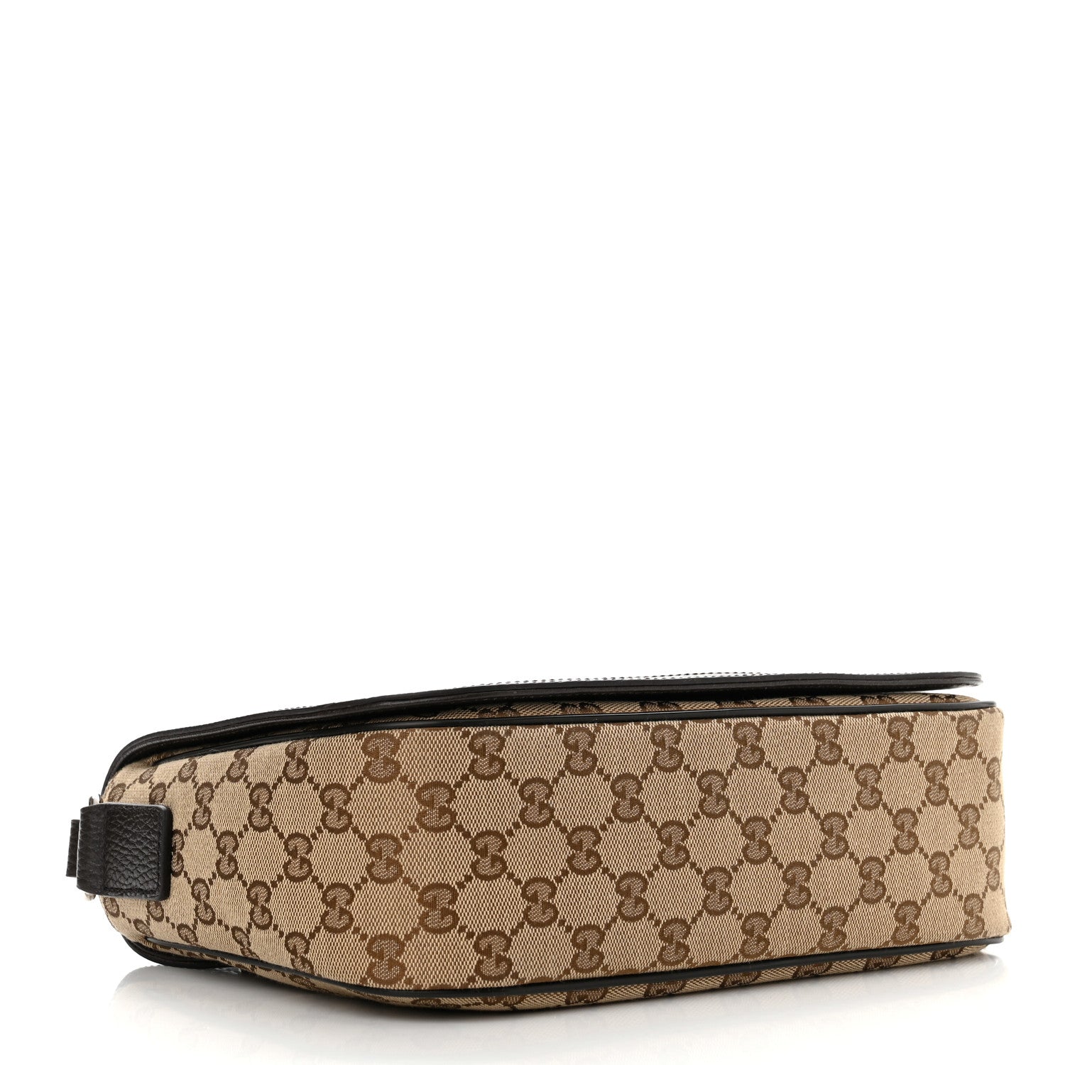 Gucci Monogram Flap Messenger Bag Beige Dark Brown 4 of 10