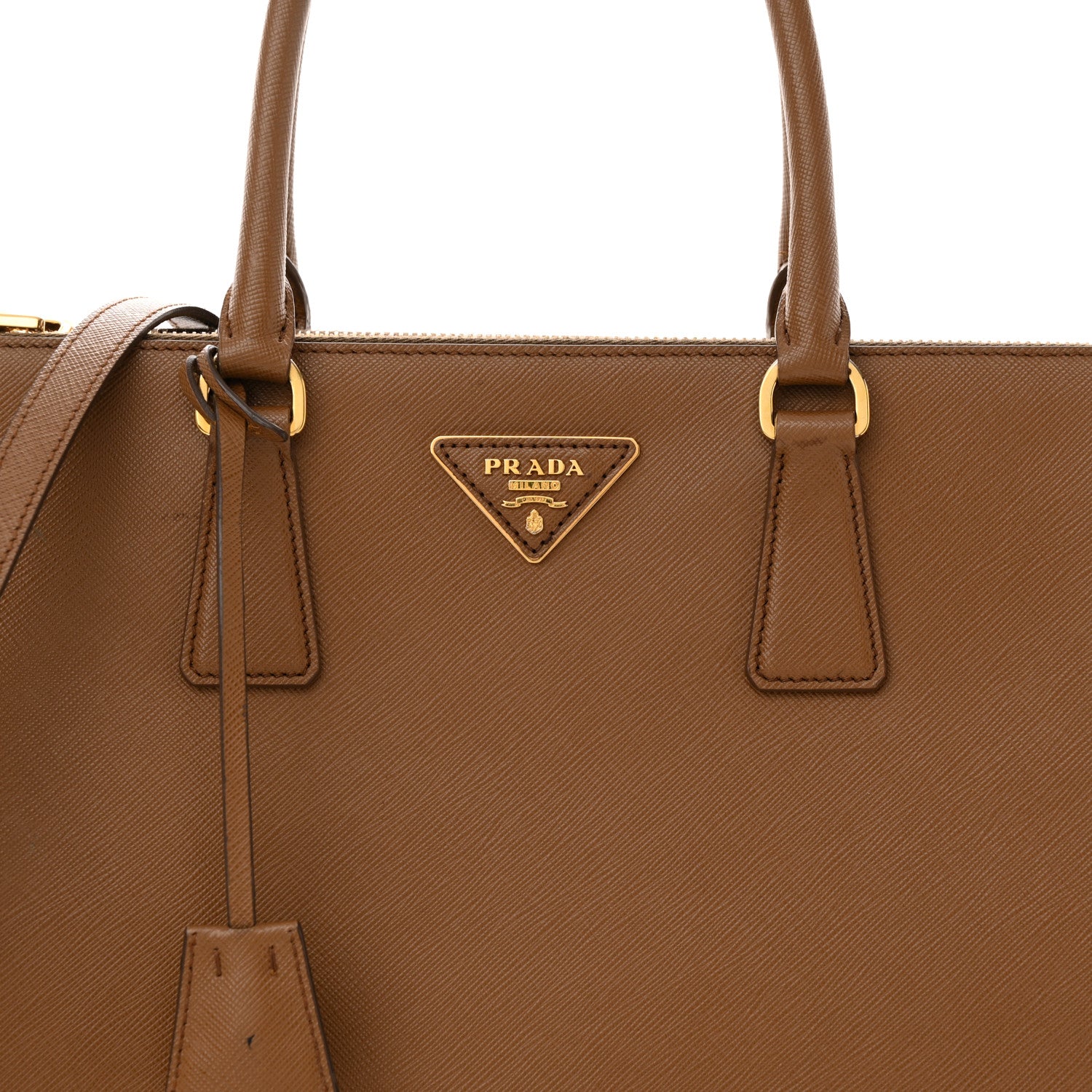 Prada Saffiano Large Galleria Double Zip Tote Cannella 7 of 18
