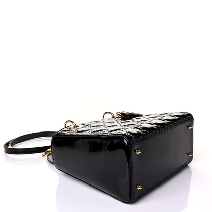 Christian Dior Patent Cannage Medium Lady Dior Black 3 of 7