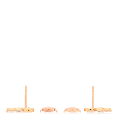 Tiffany 18K Rose Gold Diamond Small Victoria Vine Earrings 3 of 5