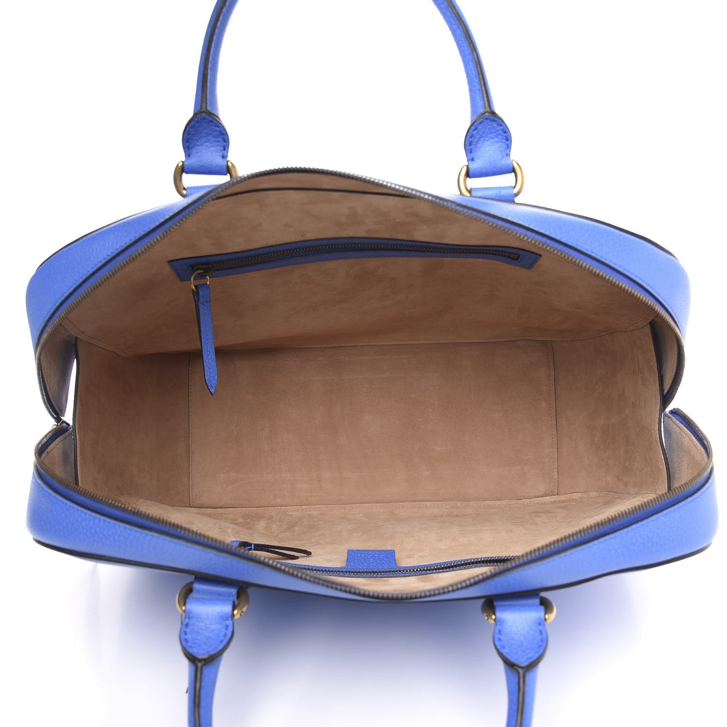 Calfskin Tiger Print Duffle Blue