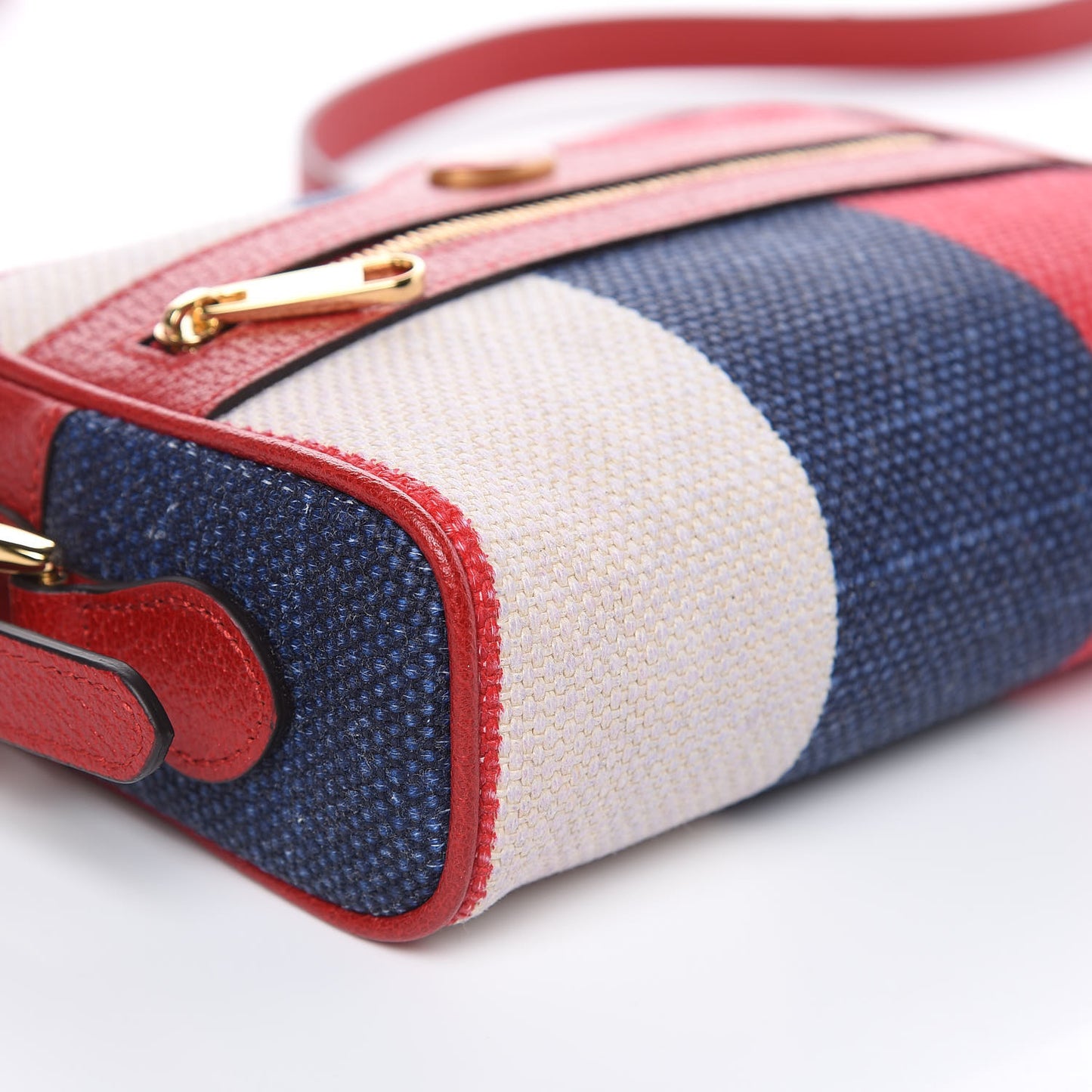 Canvas Sylvie Stripe Mini Ophidia Camera Bag Mystic White Hibiscus Red Maritime