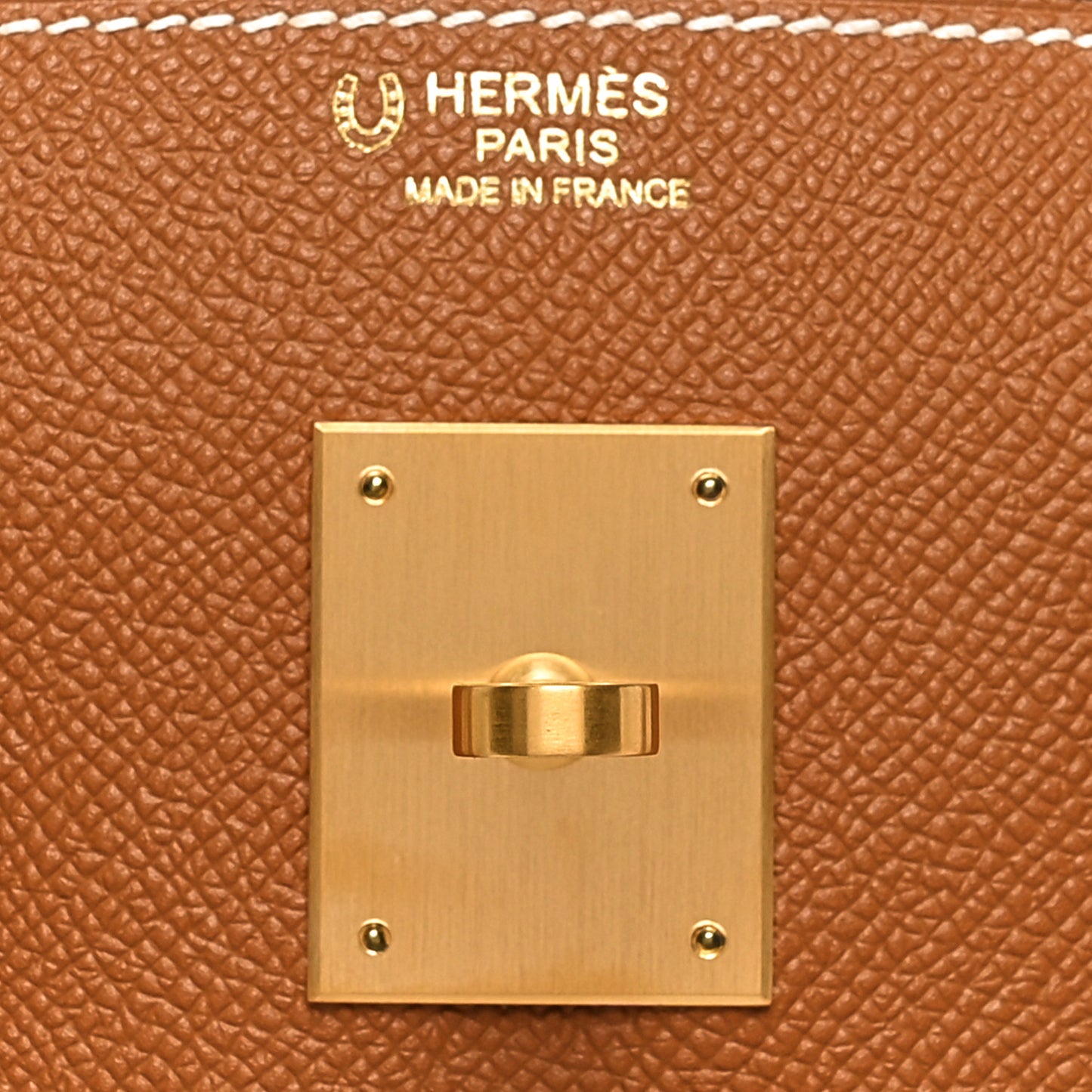 Epsom Horseshoe Birkin 30 Gold Craie