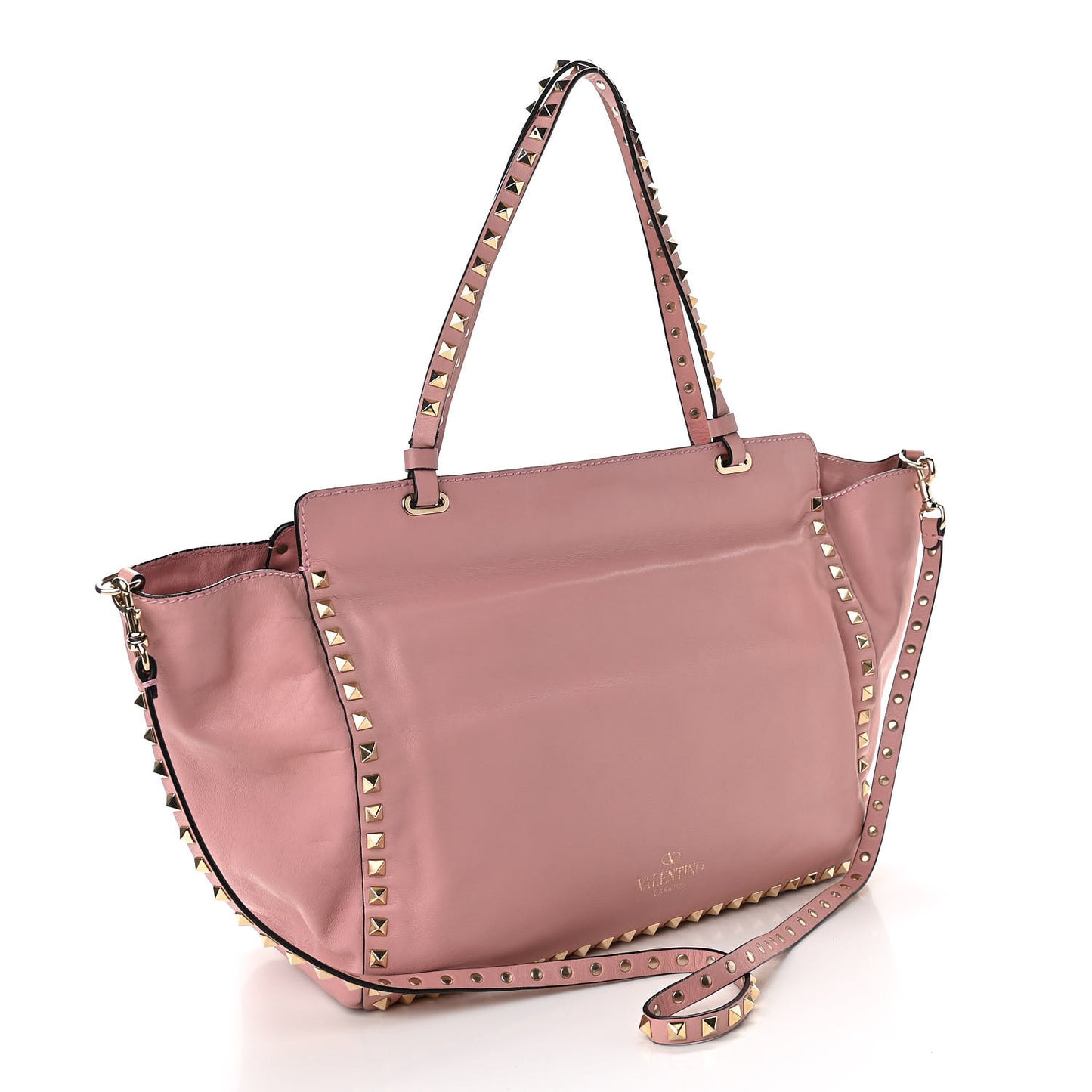 Vitello Medium Rockstud Tote Pop Gardenia