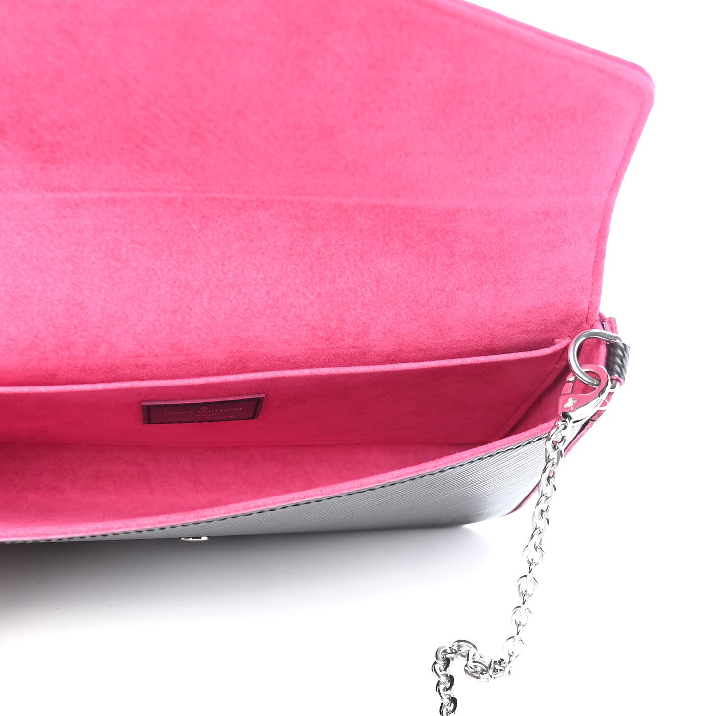 Epi Pochette Felicie Black Hot Pink