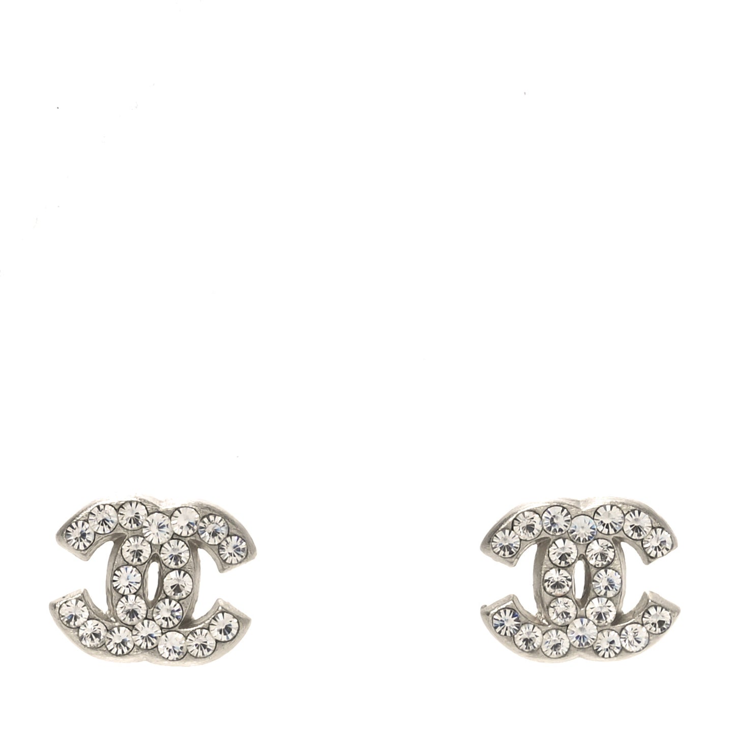 Crystal Mini Timeless CC Earrings Silver
