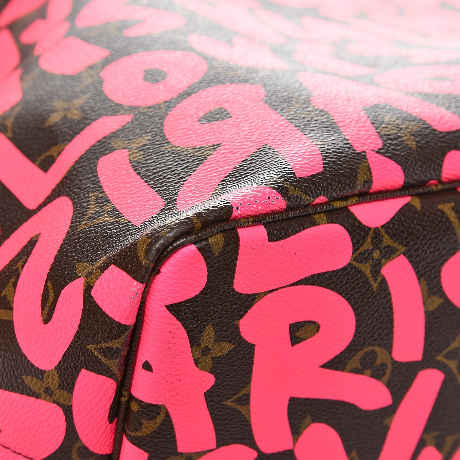 Louis Vuitton Monogram Graffiti Neverfull GM Fuchsia 10 of 13