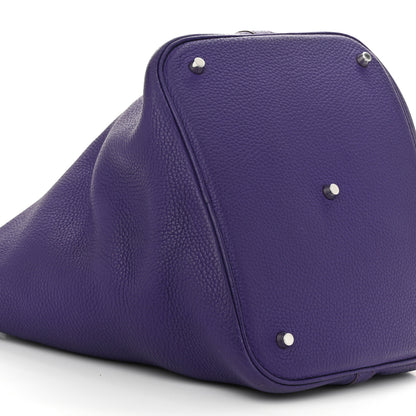 Hermes Taurillon Clemence Picotin Lock 26 GM Iris 9 of 12