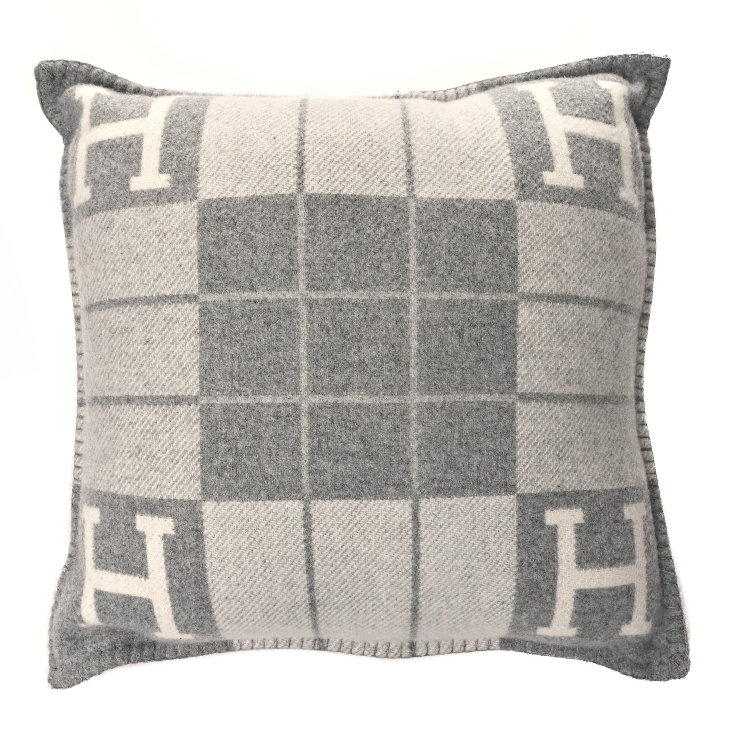 Wool Cashmere Avalon III Pillow PM Ecru Gris Clair