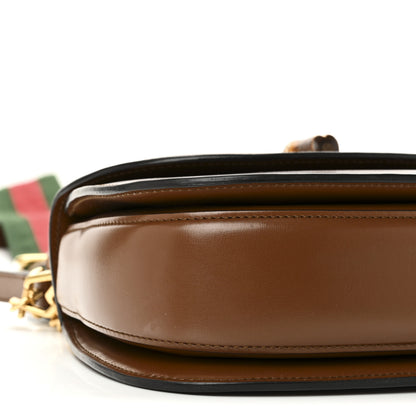 Gucci Boarded Dyana Lux Calfskin Web Small Bamboo 1947 Top Handle Bag Brown 10 of 11
