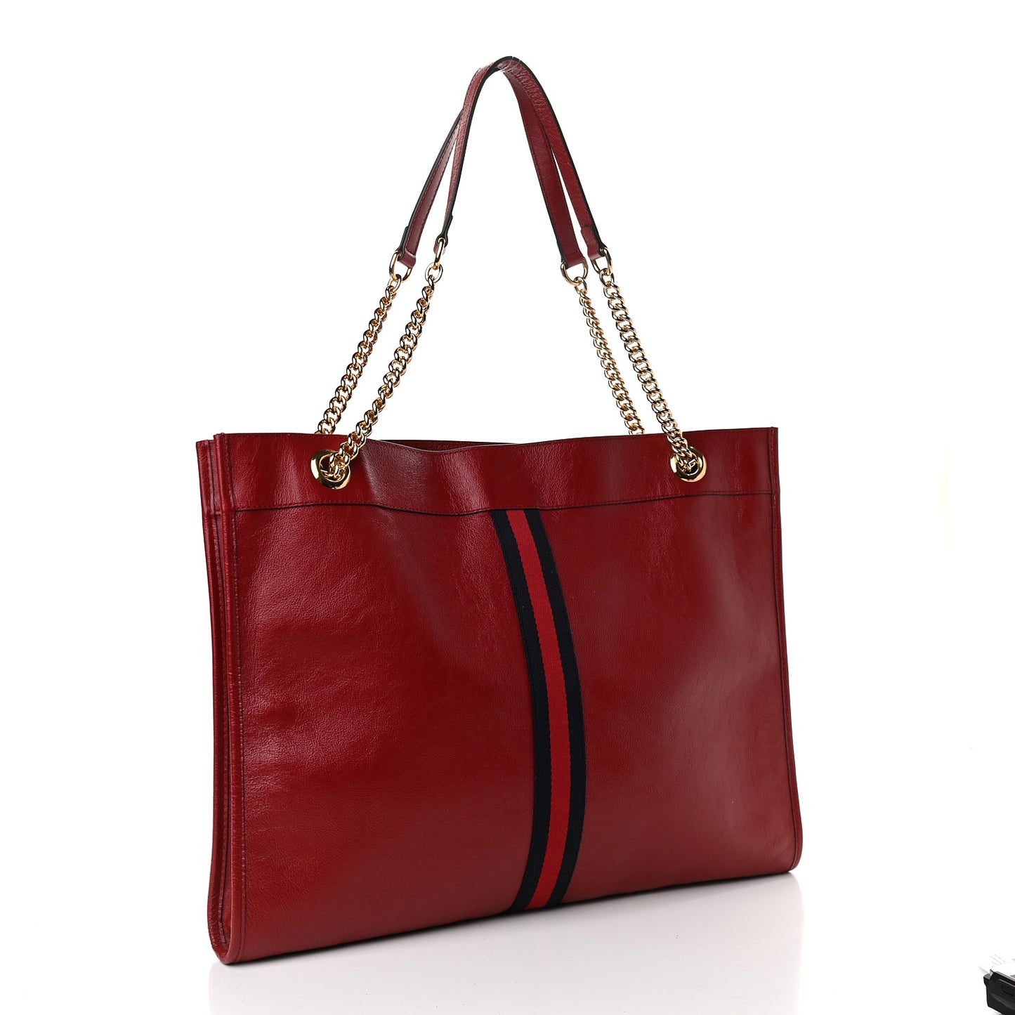 Calfskin Large Rajah Chain Tote Romantic Cherry