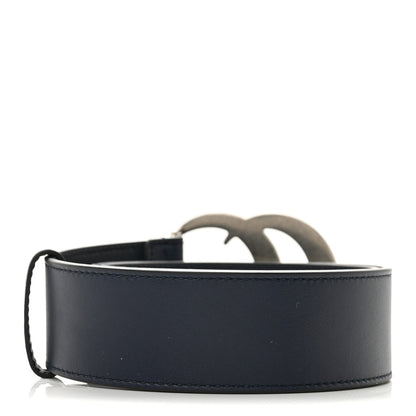 Gucci Moon Calfskin Nickel Double G 40mm Belt 75 30 Blue 2 of 6