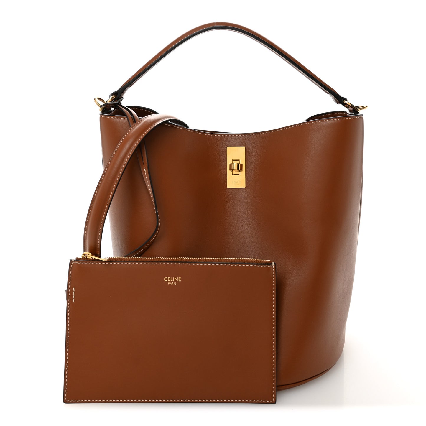Smooth Calfskin Bucket 16 Bag Tan