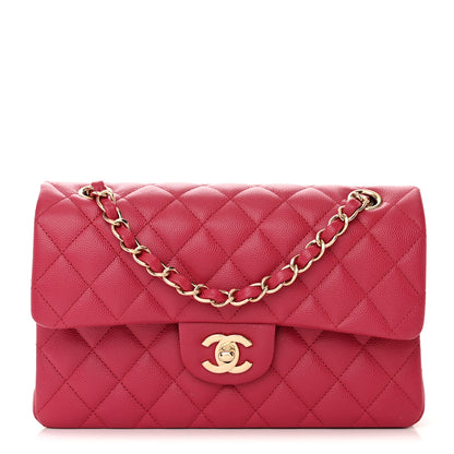 Chanel Caviar Quilted Small Double Flap Fuchsia 1 of 12