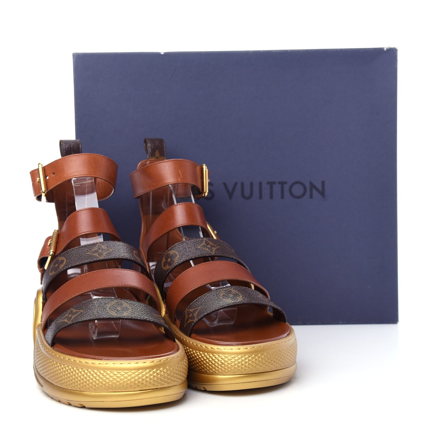 Calfskin Monogram LV Archlight Sandal 41 Gold