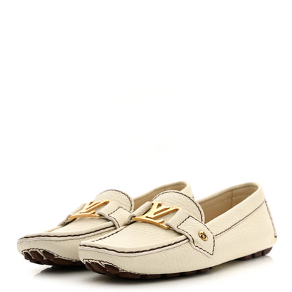 Louis Vuitton Calfskin Mens Monte Carlo Car Shoe Moccasin Loafers 36.5 White 3 of 10