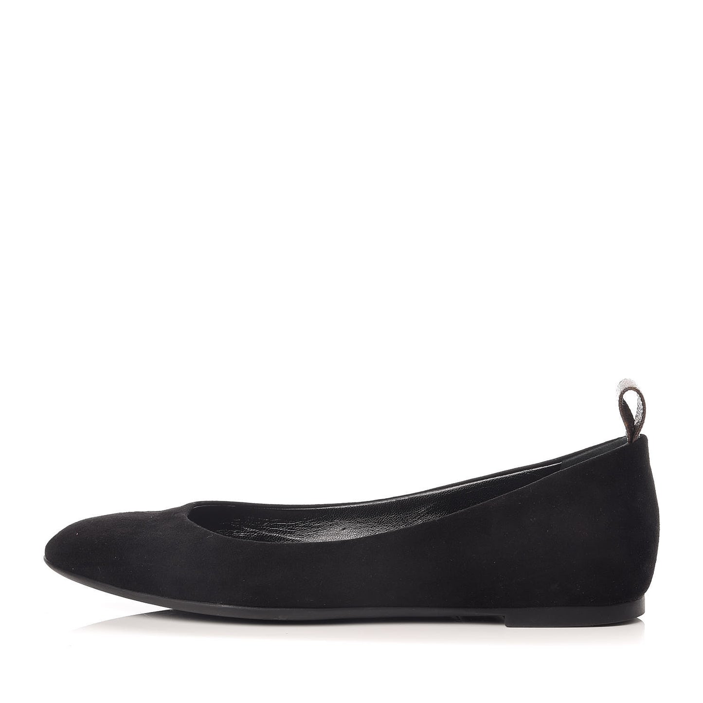 Suede Monogram Uniformes Ballet Flats 38 Black