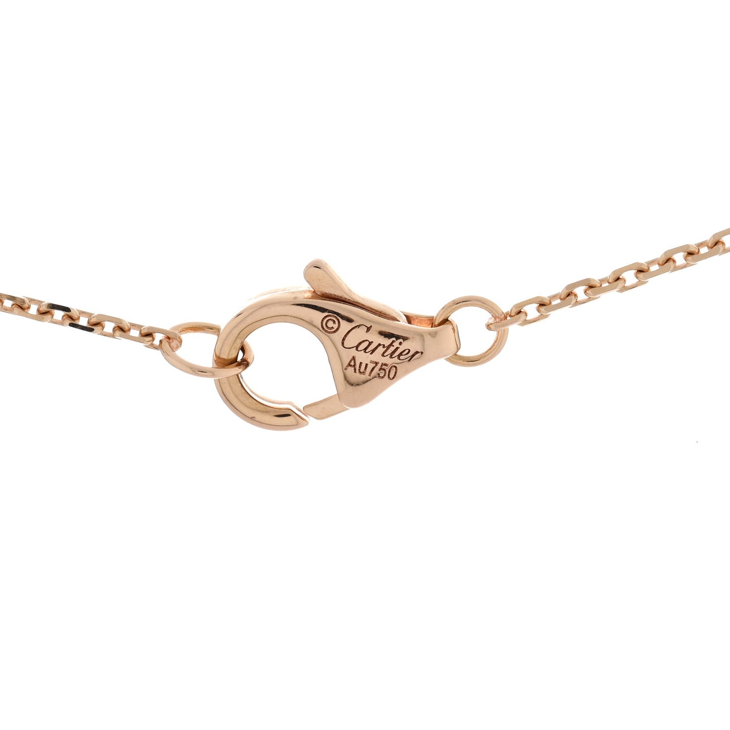 18K Pink Gold Diamond Pink Opal XS Amulette de Cartier Pendant Necklace