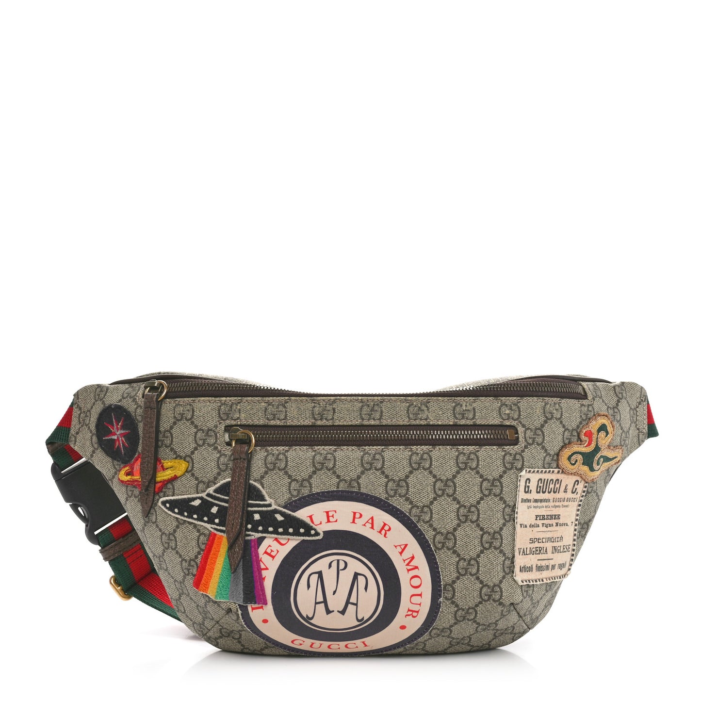 GG Supreme Monogram Courrier Belt Bag Beige New Acero