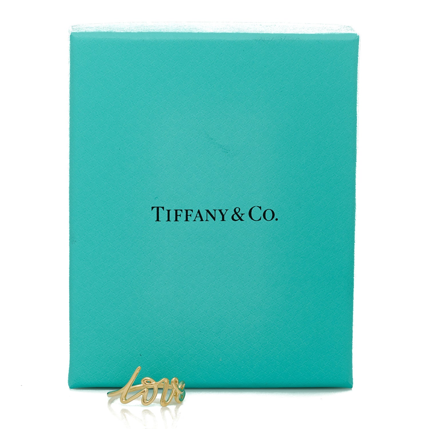 Tiffany 18K Yellow Gold Paloma's Graffiti Love Ring 56 7.5 5 of 5