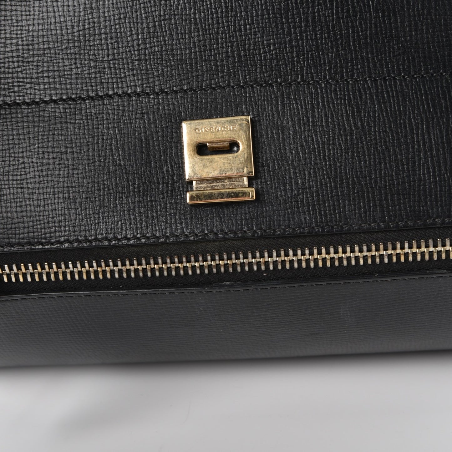 Textured Calfskin Medium Pandora Box Crossbody Bag Black