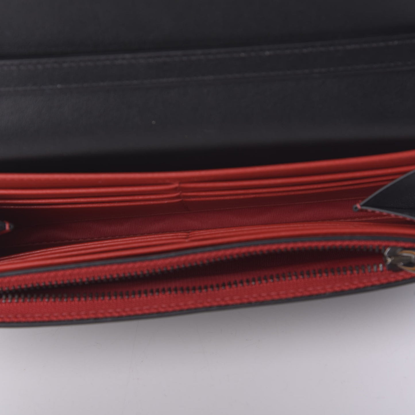 Calfskin Macaron Spiked Flap Wallet Black