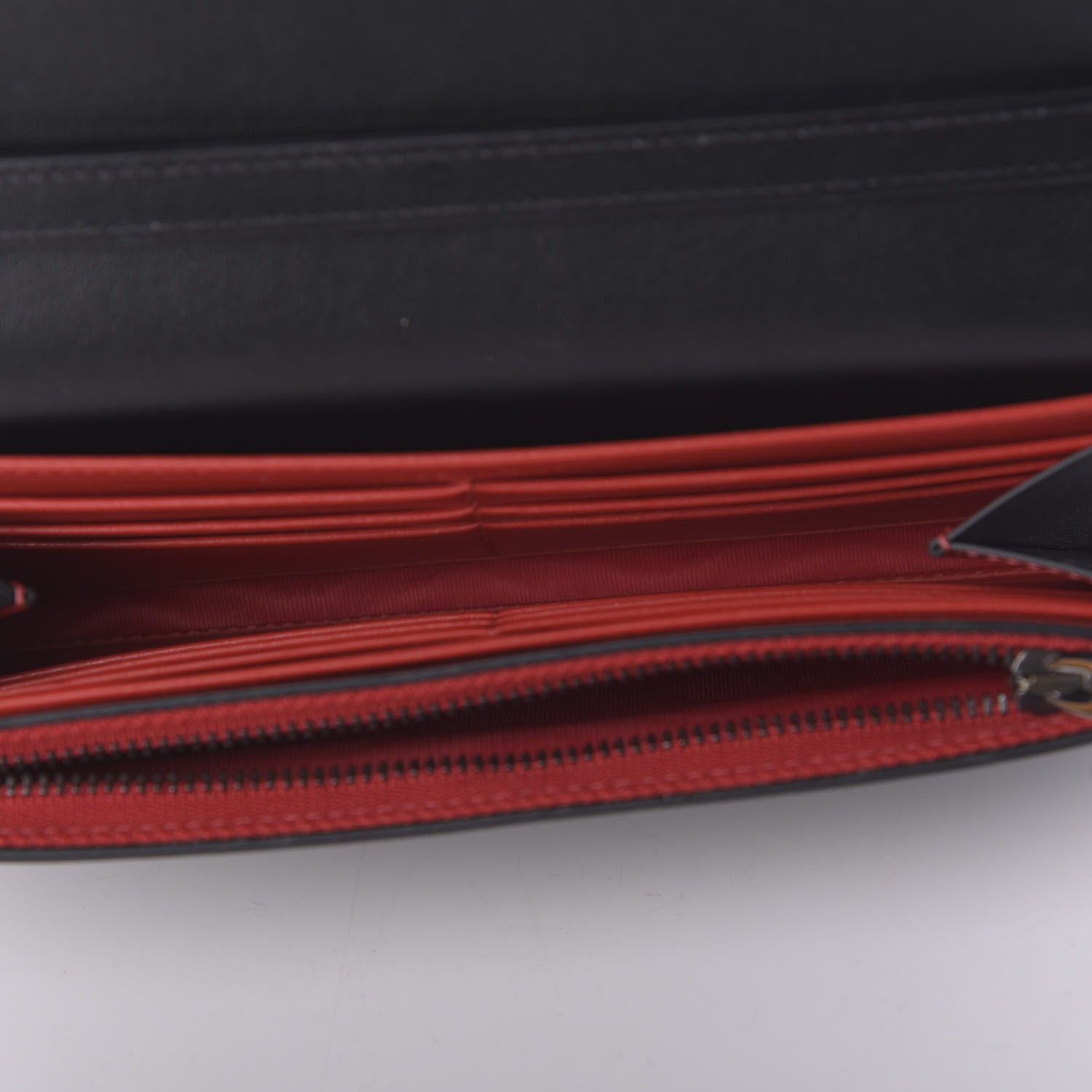 Christian Louboutin Calfskin Macaron Spiked Flap Wallet Black 5 of 10
