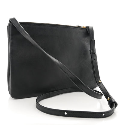 Celine Lambskin Large Trio Crossbody Bag Black 3 of 10