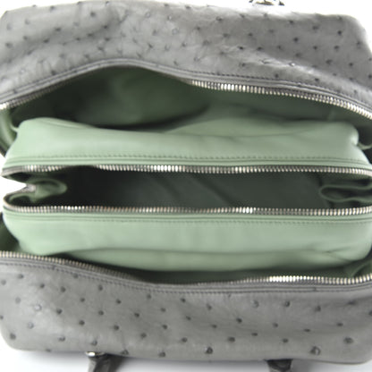 Prada Ostrich Lage Inside Tote Grey 4 of 9