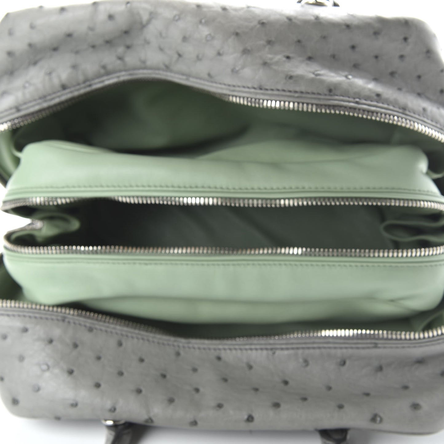 Ostrich Lage Inside Tote Grey